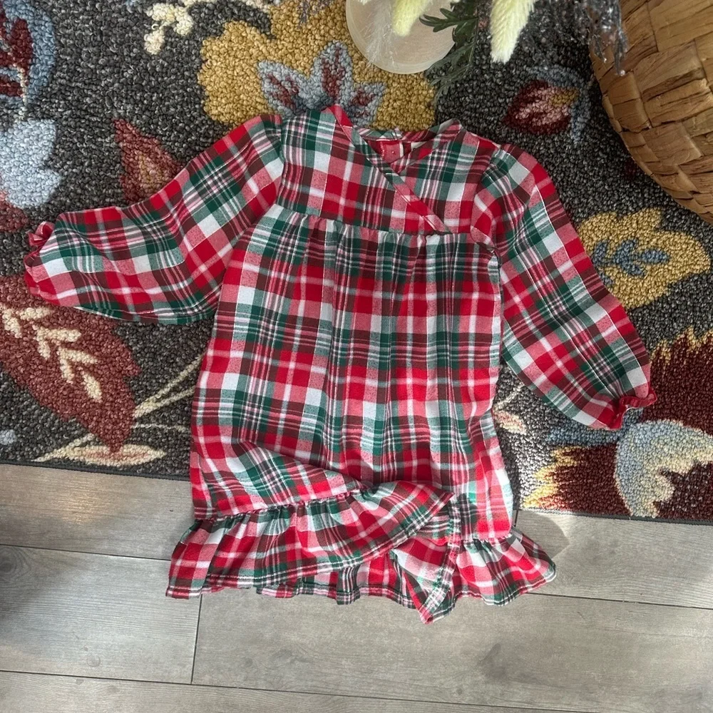 Y2K OshKosh B'gosh Plaid Nightgown Little Girl Size 4